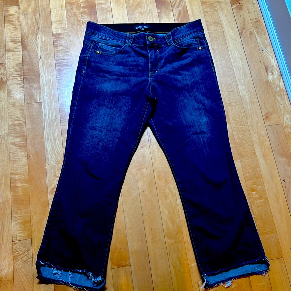 Adorable cropped Mac and Me jeans, like new Sz 14